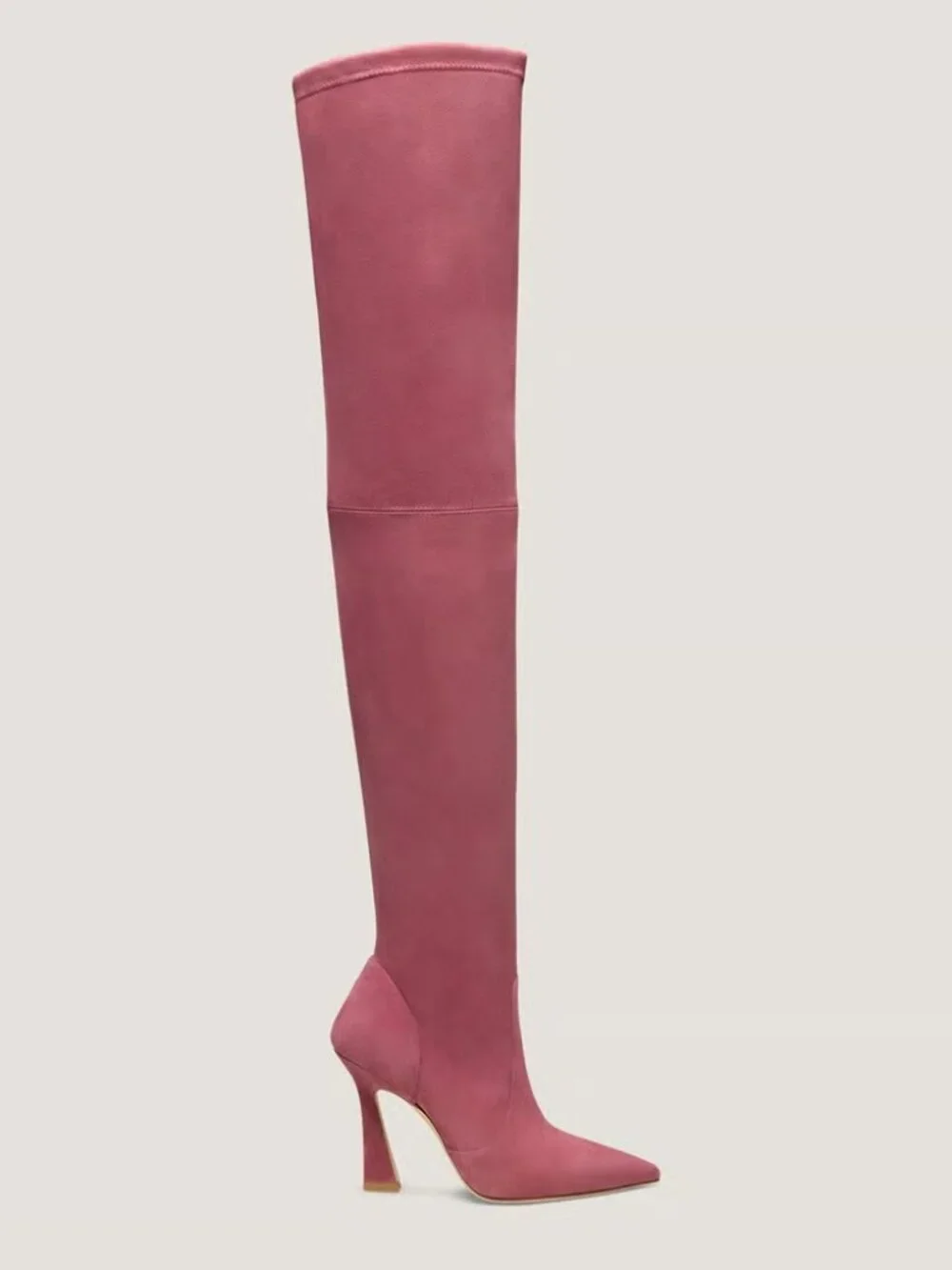 Stuart Weitzman Ultravinnie Thigh High Boots Dusty Berry Pink Suede SZ 7.5 NEW
